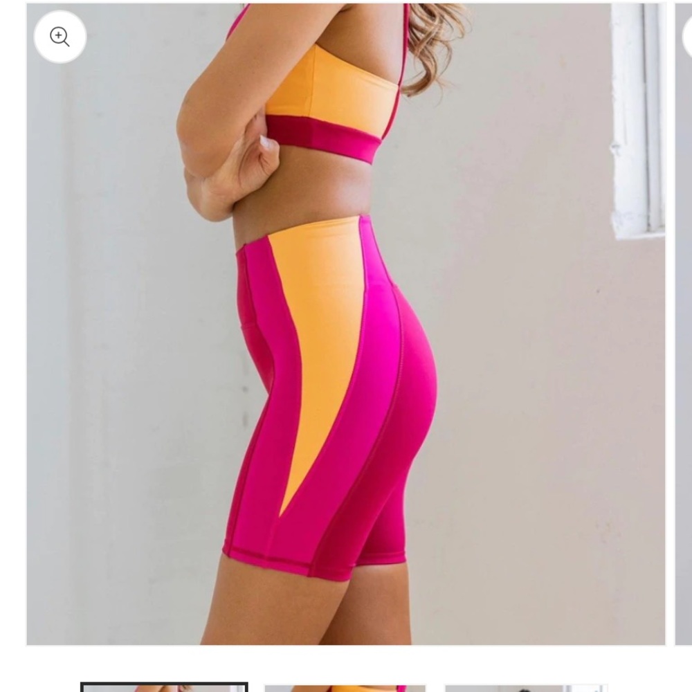 Pink and orange biker set